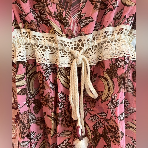 Free People Watching Waves Sleeveless Plunging V-Neck Woven Romper Brand New NWT - Picture 7 of 10